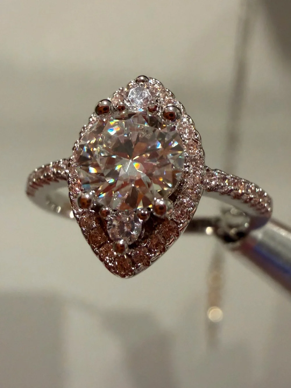 1.0CT GRA MOISSANITE MarquiseSolitaire Ring s925 sterling silver Size 6 or 9